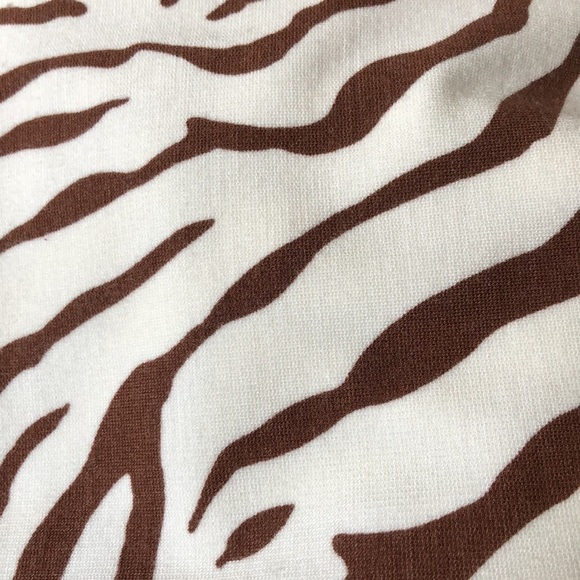 J McLaughlin Brown Cream Zebra Print Dress Medium - Picture 7 of 11